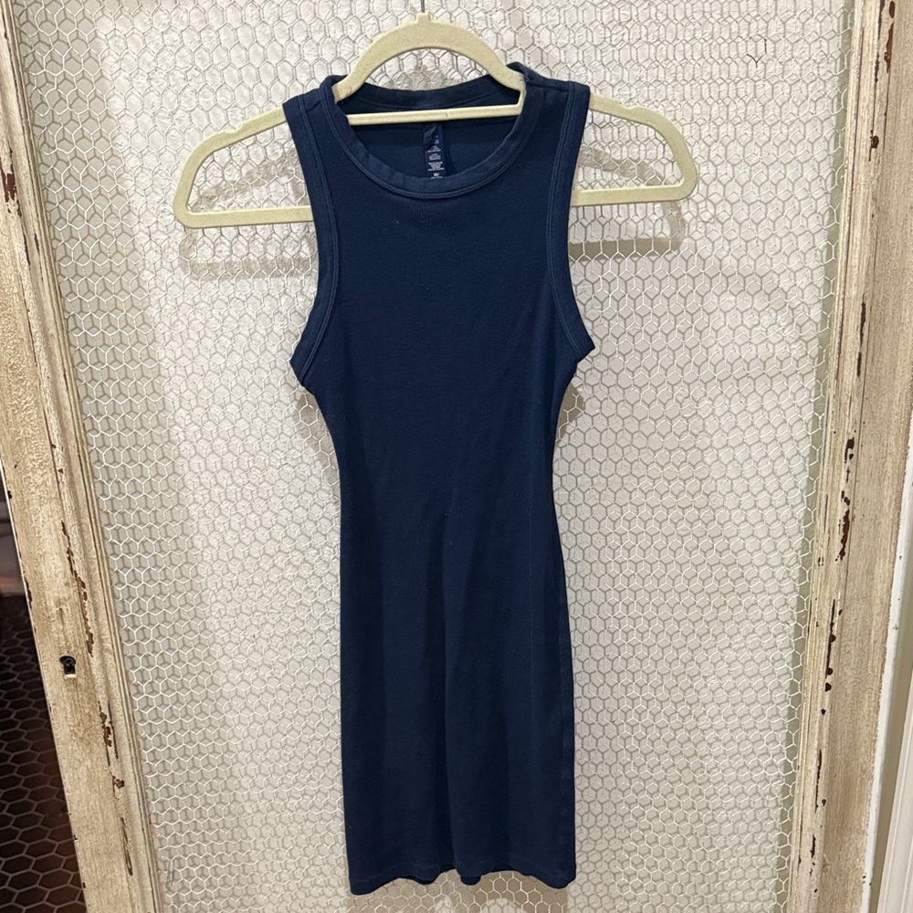SKIMS Navy Mini Dress sleeveless cotton